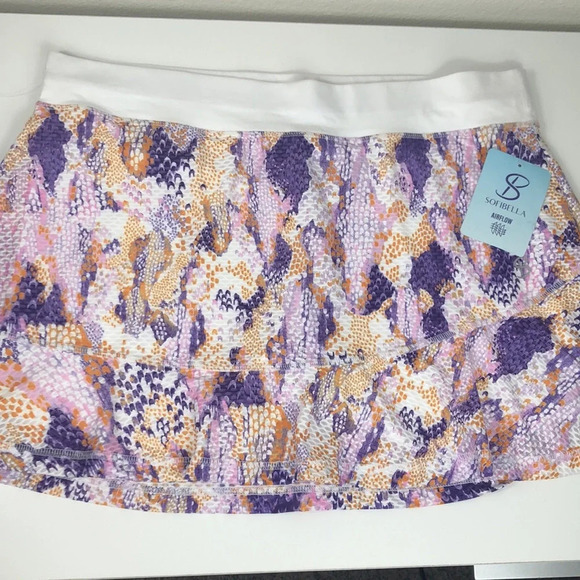 NEW Sofibella Skort Size 1X Airflow Mesh Overlay 14” Tennis Pickleball Sporty - Picture 12 of 13